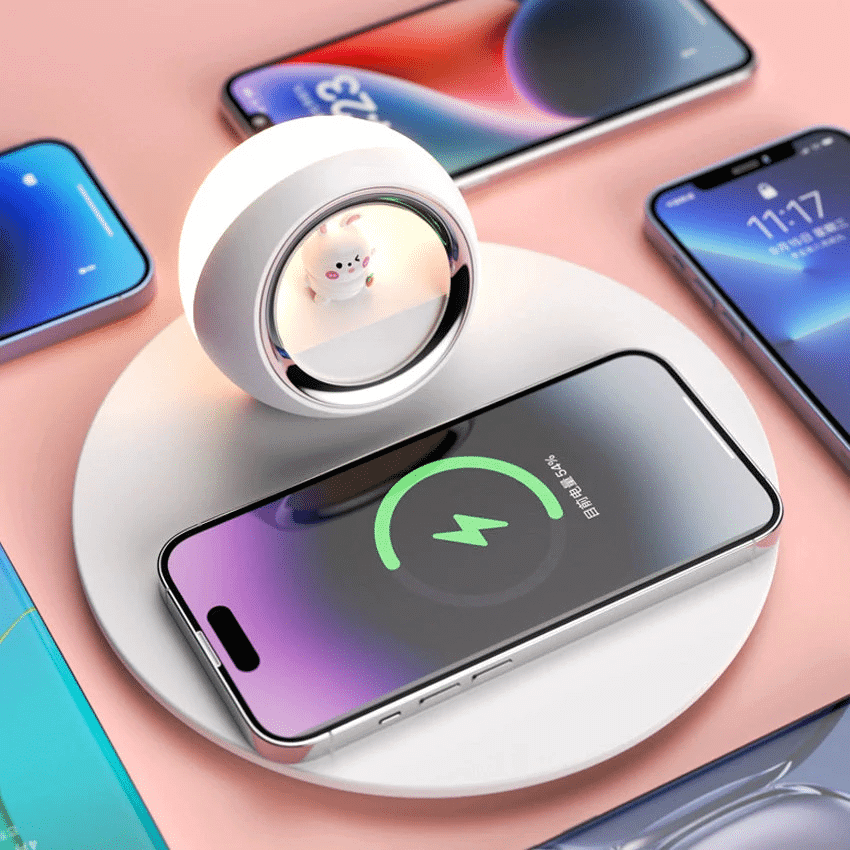 Creative 2-in-1 Wireless Charger & Night Light