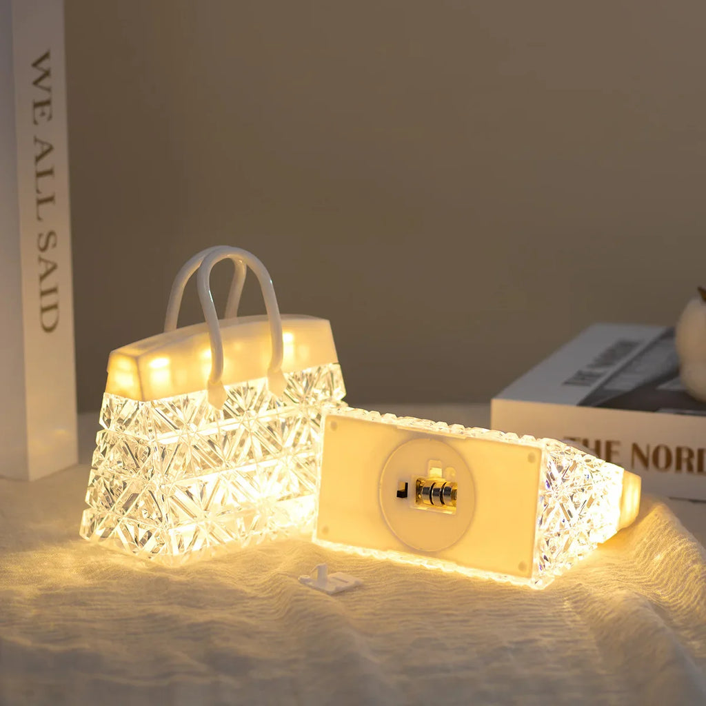 Crystal Bag USB Night Lamp - Elegant Lighting for Your Space