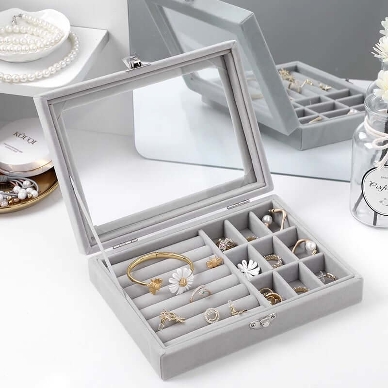 Lockable Clear-View Jewellery Storage Box