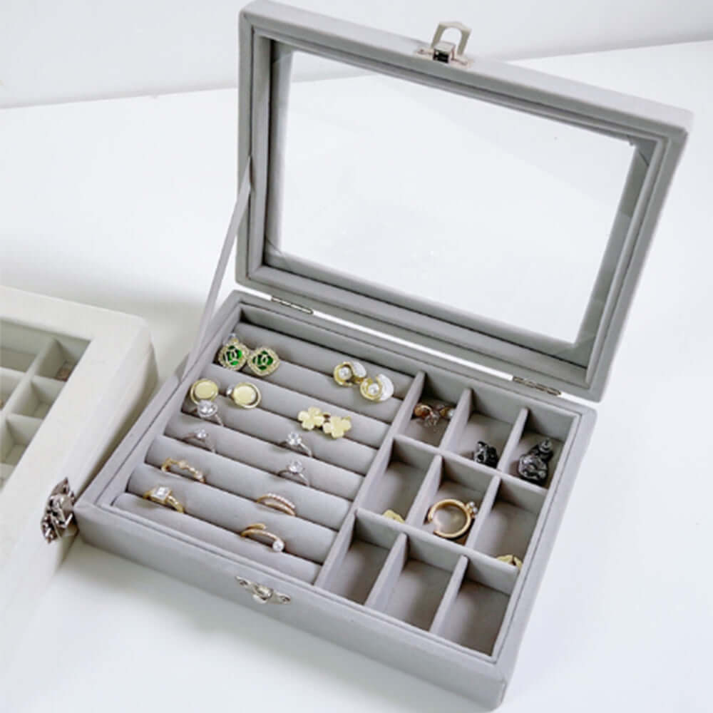 Lockable Clear-View Jewellery Storage Box