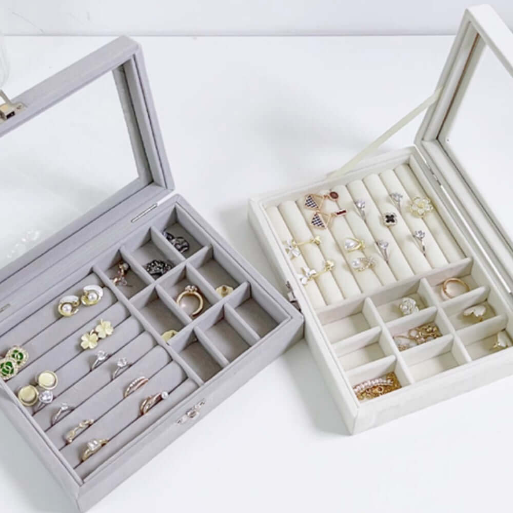 Lockable Clear-View Jewellery Storage Box