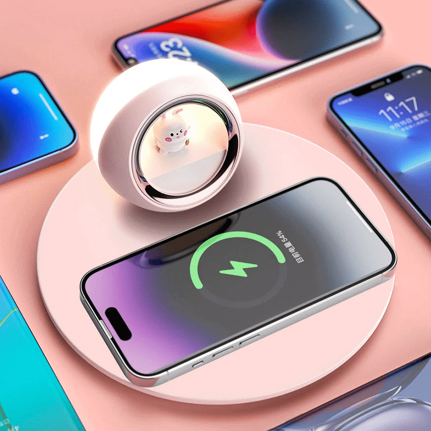 Creative 2-in-1 Wireless Charger & Night Light